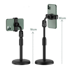 Adjustable bracket for mobile phone desktop